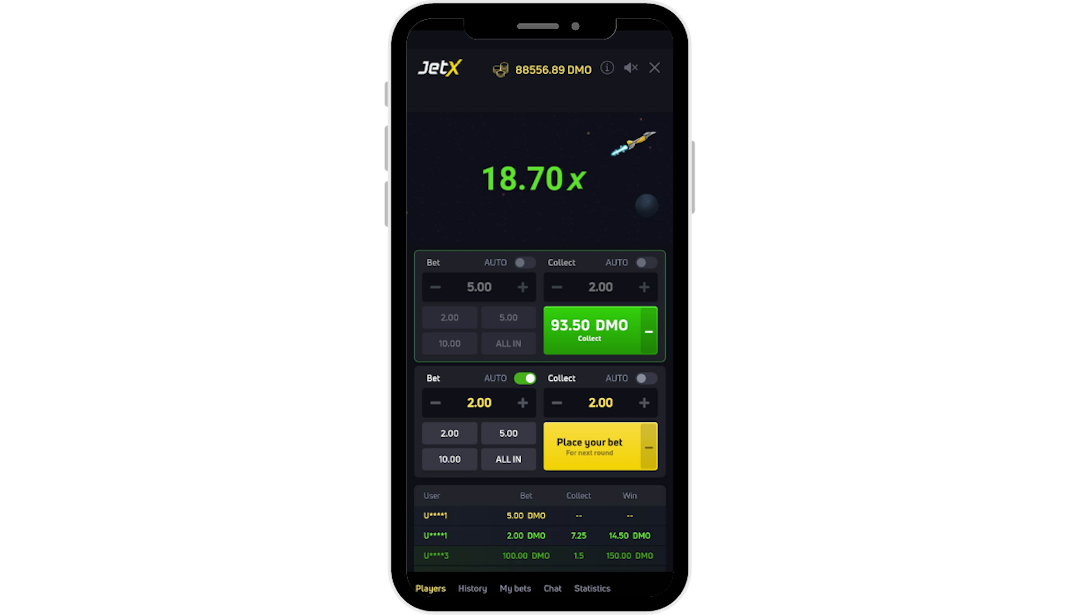 Jetx disponibile su mobile
